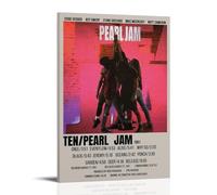 YJJECP Ten-Pearl JamWall Decoration Posters Waterproof Modern Home Printing Workplace Home Wall Art Easy to InstallFrame-style12x18inch(30x45cm)