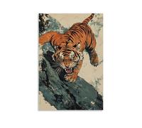 YJJECP Tiger ArtWall Decoration Posters Waterproof Modern Home Printing Workplace Home Wall Art Easy to InstallUnframe-style16x24inch(40x60cm)