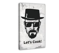 YJJGLZC Heisenberg Lets Cook Art Canvas Poster Wall Art Decor Print Picture Paintings for Living Room Bedroom Decoration 16x24inch(40x60cm)