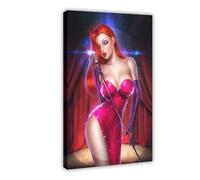 YJJGLZC Jessica Rabbit Anime Hot Girl Poster Canvas Poster Bedroom Decor Landscape Office Room Decor Gift 16x24inch(40x60cm)