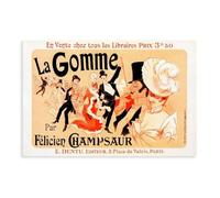 YJJGLZC La Gomme Vintage Canvas Poster Wall Art Decor Print Picture Paintings for Living Room Bedroom Decoration 12x18inch(30x45cm)