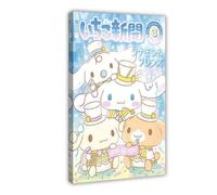 YJJGLZC Onegai My Melody Kuromi Anime Poster Canvas Poster Wall Art Decor Print Picture Paintings for Living Room Bedroom Decoration 24x36inch(60x90cm)