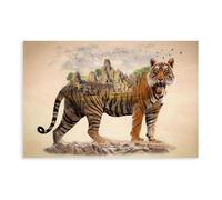 YJJGLZC Tiger Natural Habitat Animal Art Canvas Poster Wall Art Decor Print Picture Paintings for Living Room Bedroom Decoration 20x30inch(50x75cm)