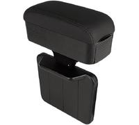 YJJSM Car Centre Console Storage Box for Volkswagen ID.Buzz,ABS Armrest Organiser Tray Armrest Hidden Cubby Drawer Glove Box Storage Tray Car Interior Accessories,Black - with cup holder