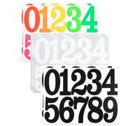 YJKEAI 3 Inch Number Stickers,6 Sheets Self Adhesive 0-9 Numbers Symbols Sticker for Inventory Locker Storage Organizing, 6 Sets