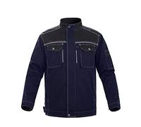 YJKJ Welding Jacket, Jacket Workwear Safety, Reflective Strip Anti-Scalding Stain Resistant Blue Welder, Factory, Construction, Car Repair,A,XXXXXL
