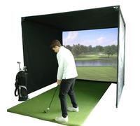 YJKKZQLB Golf Simulator Impact Screens Installed on Golf Hitting Net Frame, Golf Ball Simulator Impact Display Projection Screen Cloth for Outdoor Indoor Home Golf Training 3mx1m