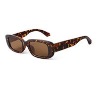 YJLX Sunglasses Women's Vintage Rectangular Sunglasses Women's Polarised UV400 Sunglasses Oversized Beach Travel Essential Lightweight, brown, One size