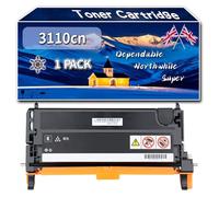 YJMGT 3110cn Toner Cartridge Compatible for Dell 3110cn 3115cn Printers, High-Definition Printing Effect with Chip (1 Pack Black)