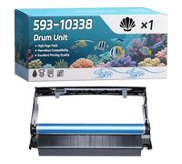 YJMGT 593-10338 Drum Unit Compatible for Dell 2230 2230d 3330dn 3333dn 3335dn Printers, High-Definition Printing Effect with Chip, 30000 Pages (1 Pack Black)