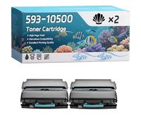 YJMGT 593-10500 Toner Cartridge Compatible for Dell 2230d 2230 Printers, High-Definition Printing Effect with Chip, 4500 Pages (2-Pack Black)