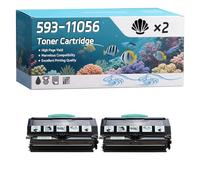 YJMGT 593-11056 Toner Cartridge Compatible for Dell 3330dn 3333dn 3335dn Printers, High-Definition Printing Effect with Chip, 9000 Pages (2-Pack Black)