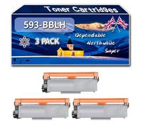 YJMGT 593-BBLH Toner Cartridges Compatible for Dell E310dw E514dw E515dn E515dw Printers, High-Definition Printing Effect with Chip, 3600 Pages (3 Pack Black)