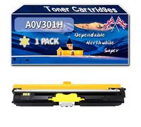 YJMGT A0V301H Toner Cartridges Compatible for Konica Minolta A0V30HH A0V30CH A0V306H Magicolor 1650ENDT 1680MF 1690MF Printers (1 Pack Yellow)