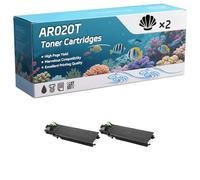 YJMGT AR020T Toner Cartridges Compatible for Sharp AR-5516N AR-5516S AR-5520 Printer, High-Definition Printing Effect with Chip, 26000 Pages (2-Pack Black)
