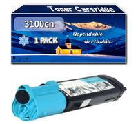 YJMGT Compatible for Dell 3100cn Toner Cartridge, Work for Dell 3100cn Printers, Toner Cartridge 593-10067 593-10061 593-10064 593-10062 (1 Pack Cyan)