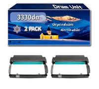 YJMGT Compatible for Dell 3330dn Drum Unit, Work for Dell 3330dn Printers, Drum Unit 593-10839 (2-Pack Black)