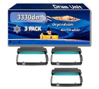 YJMGT Compatible for Dell 3330dn Drum Unit, Work for Dell 3330dn Printers, Drum Unit 593-10839 (3 Pack Black)