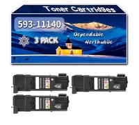 YJMGT Compatible for Dell 593-11140 Toner Cartridges, Work for Dell 1350CNW C1765nfw C 1765nf Printers (3 Pack Black)