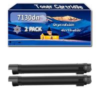 YJMGT Compatible for Dell 7130dn Toner Cartridge, Work for Dell 7130cdn 7130dn Printers, Toner Cartridge 593-10873 593-10876 593-10875 593-10878 (2 Pack Black)