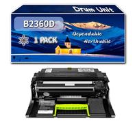 YJMGT Compatible for Dell B2360D Drum Unit, Work for Dell B2360D B2360DN B3460DN B3465DNF Printers, Drum Unit (1 Pack Black)
