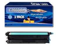 YJMGT Compatible for Dell C2660dn Drum Unit, Work for Dell C2660dn C2665dnf Printers, Drum Unit (1 Pack Cyan)