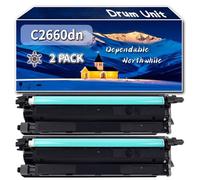 YJMGT Compatible for Dell C2660dn Drum Unit, Work for Dell C2660dn C2665dnf Printers, Drum Unit (2 Pack Black)