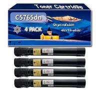 YJMGT Compatible for Dell C5765dn Toner Cartridge, Work for Dell C5765dn Printers, Toner Cartridge 593-BBCX 593-BBCL 593-BBCR 593-BBCS (4 Pack Black)