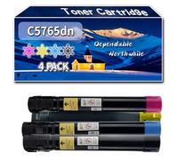 YJMGT Compatible for Dell C5765dn Toner Cartridge, Work for Dell C5765dn Printers, Toner Cartridge 593-BBCX 593-BBCL 593-BBCR 593-BBCS (4-Pack BK/C/M/Y)