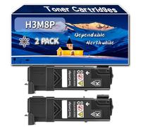 YJMGT Compatible for Dell H3M8P Toner Cartridges, Work for Dell E525w Printers, Toner Cartridges 593-BBLN 593-BBLL 593-BBJU 593-BBJX VR3NV WN8M9 MWR7R (2 Pack Black)