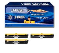 YJMGT Compatible for Konica Minolta 1600W Toner Cartridge, Work for Konica Minolta Magicolor 1600W 1650 1680MF 1690MF Printers, Toner Cartridge A0V301H A0V30HH A0V30CH A0V306H (3 Pack Black)