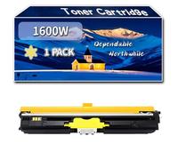 YJMGT Compatible for Konica Minolta 1600W Toner Cartridge, Work for Konica Minolta Magicolor 1600W 1650 1680MF 1690MF Printers, Toner Cartridge A0V301H A0V30HH A0V30CH A0V306H (1 Pack Yellow)