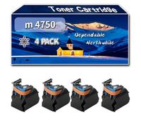 YJMGT Compatible for Konica Minolta m 4750 Toner Cartridge, Work for Konica Minolta magicolor 4750 Colour Printers, Toner Cartridge A0X5150 A0X5450 A0X5350 A0X5250 (4 Pack Black)
