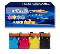 YJMGT Compatible for Konica Minolta m 4750 Toner Cartridge, Work for Konica Minolta magicolor 4750 Colour Printers, Toner Cartridge A0X5150 A0X5450 A0X5350 A0X5250 (4-Pack BK/C/M/Y)