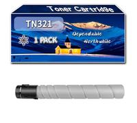 YJMGT Compatible for Konica Minolta TN321 Toner Cartridge, Work for Konica Minolta Bizhub C224 Bizhub C284 Bizhub C364 Printers, Toner Cartridge A33K150 A33K450 A33K350 A33K250 (1 Pack Black)
