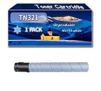 YJMGT Compatible for Konica Minolta TN321 Toner Cartridge, Work for Konica Minolta Bizhub C224 Bizhub C284 Bizhub C364 Printers, Toner Cartridge A33K150 A33K450 A33K350 A33K250 (1 Pack Cyan)