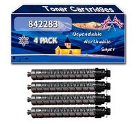YJMGT Compatible for Ricoh 842283 842284 842285 842286 Toner Cartridges, Work for Ricoh IM C4500 IM C5500 IM C6000 Printers, Toner Cartridges (4 Pack Black)