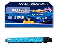 YJMGT Compatible for Ricoh 842283 842284 842285 842286 Toner Cartridges, Work for Ricoh IM C4500 IM C5500 IM C6000 Printers, Toner Cartridges (1 Pack Cyan)