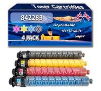 YJMGT Compatible for Ricoh 842283 842284 842285 842286 Toner Cartridges, Work for Ricoh IM C4500 IM C5500 IM C6000 Printers, Toner Cartridges (4-Pack BK/C/M/Y)