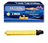 YJMGT Compatible for Ricoh 842283 842284 842285 842286 Toner Cartridges, Work for Ricoh IM C4500 IM C5500 IM C6000 Printers, Toner Cartridges (1 Pack Yellow)