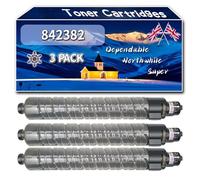 YJMGT Compatible for Ricoh 842382 842383 842384 842385 Toner Cartridges, Work for Ricoh M C300 IM C300F Printers, Toner Cartridges (3 Pack Black)