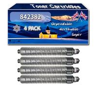 YJMGT Compatible for Ricoh 842382 842383 842384 842385 Toner Cartridges, Work for Ricoh M C300 IM C300F Printers, Toner Cartridges (4 Pack Black)