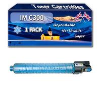 YJMGT Compatible for Ricoh IM C300 Toner Cartridges, Work for Ricoh IM C300 IM C300F Printers, Toner Cartridges (1 Pack Cyan)