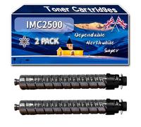YJMGT Compatible for Ricoh IMC2500 Toner Cartridges, Work for Ricoh IM C2000 IM C2500 Printers, Toner Cartridges 842311 842312 842313 842314 (2 Pack Black)