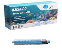 YJMGT Compatible for Ricoh IMC6000 Toner Cartridge, Work for Ricoh IM C 4500 IM C 4500 A IM C 5500 IM C 5500 A IM C 6000 Printers, Toner Cartridge 842283 842286 842285 842284 (1 Pack Cyan)