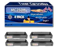 YJMGT Compatible for Ricoh MC250H Toner Cartridges, Work for Ricoh MC 250 FW MC 251 FW PC301W PC 311W Printers, Toner Cartridges TYPE MC250H 408340 408343 408342 408341 (4 Pack Black)
