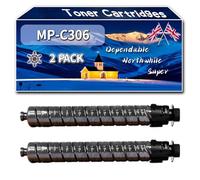YJMGT Compatible for Ricoh MP-C306 Toner Cartridges, Work for Ricoh MP C306ZSP C306ZSPFR C307SP C307SPF C406ZSPF Printers, Toner Cartridges 842095 842096 842097 842098 (2 Pack Black)
