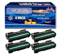 YJMGT Compatible for Ricoh SP 4520 Imaging Drum Unit, Work for Ricoh Aficio MP 401SPF MP 402SPF SP 4520DN MP 402SPF Printers, Imaging Drum Unit M9060114 (4 Pack Black)