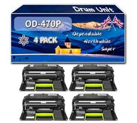 YJMGT Compatible for Toshiba OD-470P Drum Unit, Work for Toshiba E-Studio 385 P 385 S 470 P Printers, Drum Unit OD-470P-R 6B000000627 (4 Pack Black)
