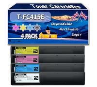 YJMGT Compatible for Toshiba T-FC415E Toner Cartridges, Work for Toshiba E-studio 2515AC 3015AC 3515AC 4515AC 5015AC Printers, Toner Cartridges TFC415E (4-Pack BK/C/M/Y)